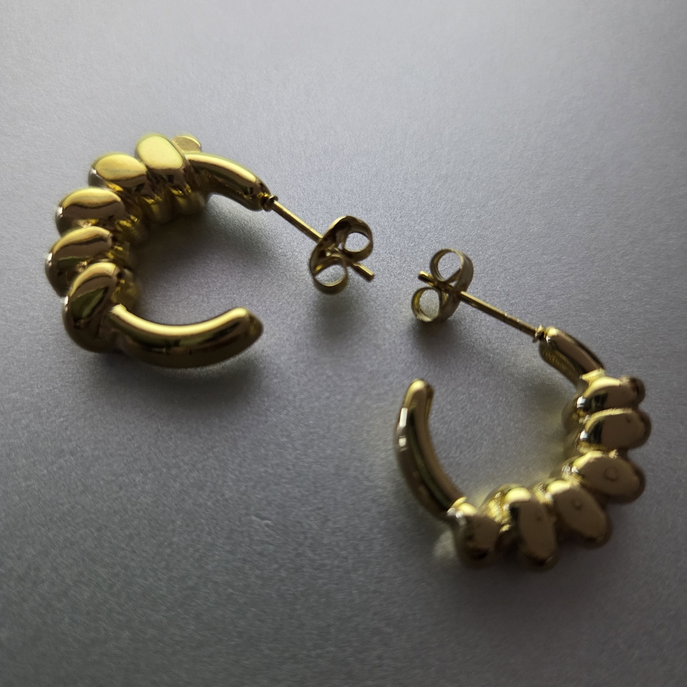 Elegant 18K Gold Plated Hoop Earrings